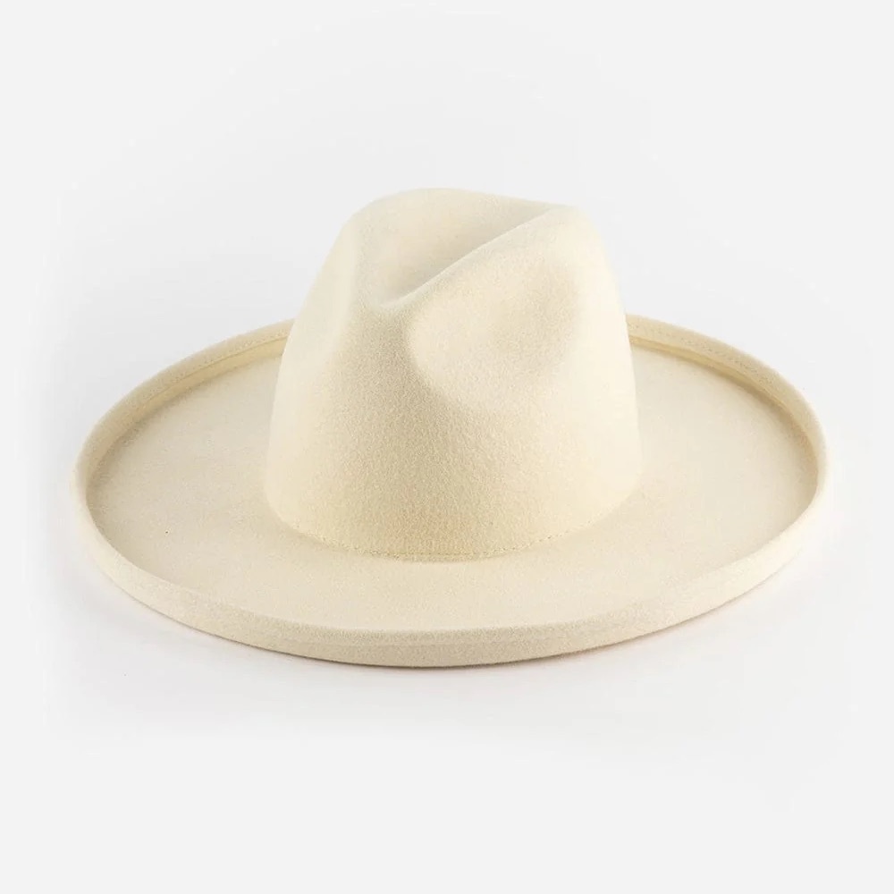 Cream Wide Brim GIGI PIPI Fedora Hat